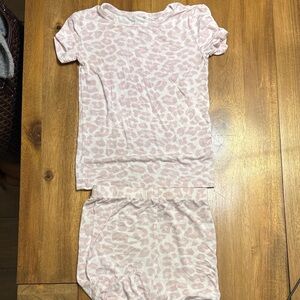 Posh Peanut Pink Leopard Print Kids Pajamas